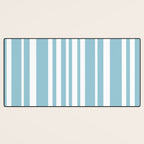 Classic Stripes XXXV - Sky Blue Desk Mat Gallery Image 3