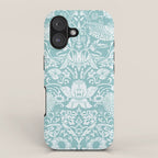 William Morris Strawberry Thief Aqua Teal iPhone Case Gallery Image 1
