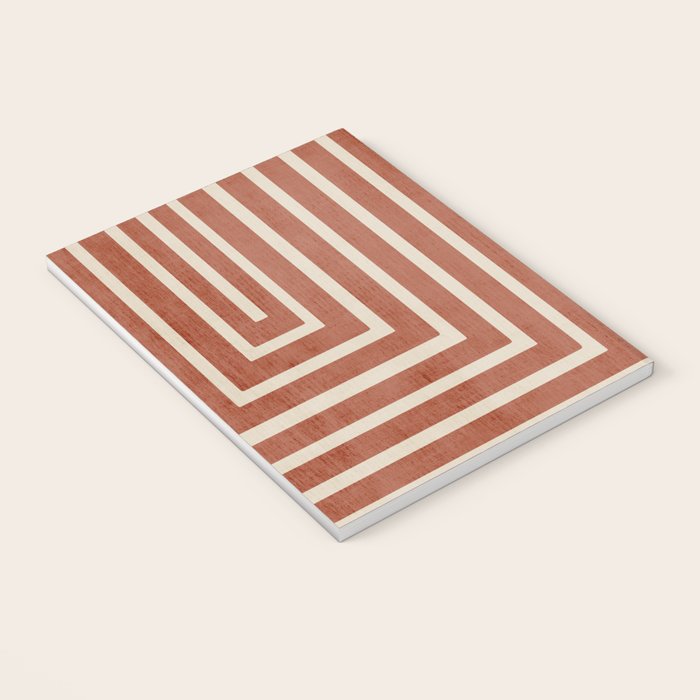 Dark Terracotta Geometric Design Artwork Notebook Gallery Image 3