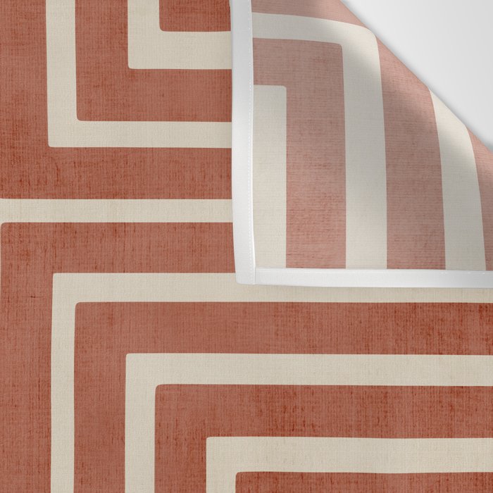 Dark Terracotta Geometric Design Artwork Wall Tapestry Gallery Image 3