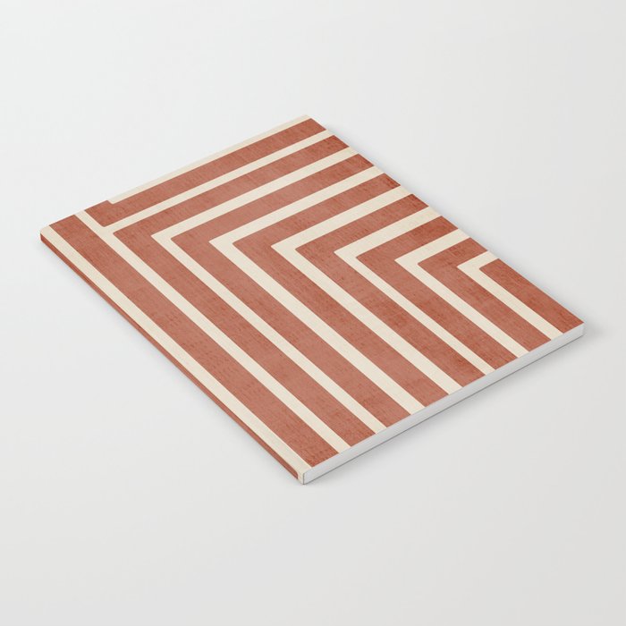 Dark Terracotta Geometric Design Artwork Notebook Gallery Image 2