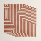 Dark Terracotta Geometric Design Artwork Wrapping Paper Gallery Image 3