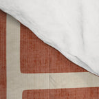 Dark Terracotta Geometric Design Artwork Comforter Gallery Image 4