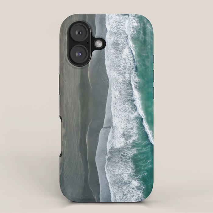 Aerial Coastlines - Modern Ocean Photography Print iPhone Case Gallery Image 1