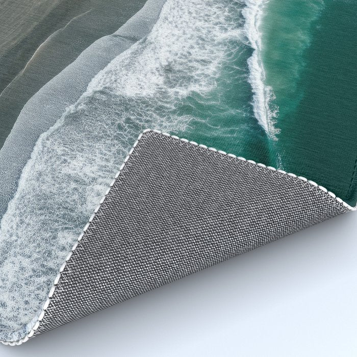 Aerial Coastlines - Modern Ocean Photography Print Rug Gallery Image 4