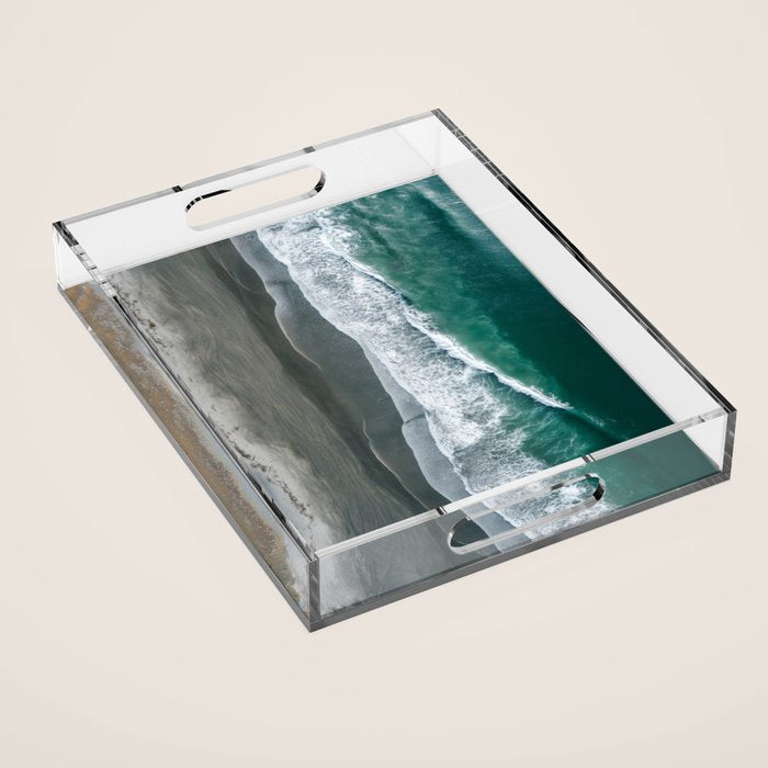 Aerial Coastlines - Modern Ocean Photography Print Acrylic Tray Gallery Image 1