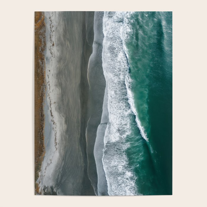 Aerial Coastlines - Modern Ocean Photography Print Poster Gallery Image 1