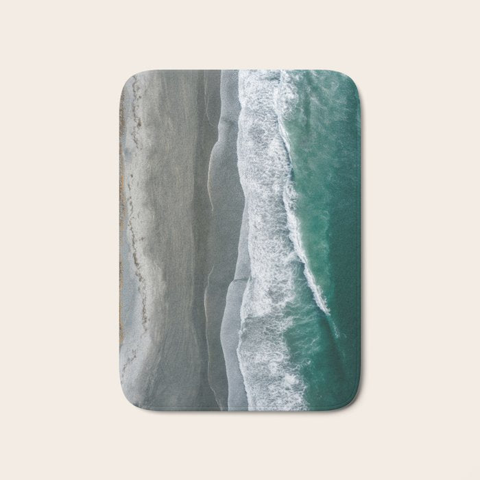Aerial Coastlines - Modern Ocean Photography Print Bath Mat Gallery Image 1