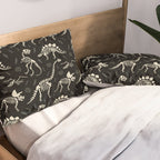 Dinosaur Fossils on Black Pillow Sham Gallery Image 2
