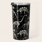 Dinosaur Fossils on Black Travel Mug Gallery Image 3