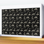Dinosaur Fossils on Black Wall Mural Gallery Image 2