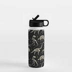 Dinosaur Fossils on Black Water Bottle Gallery Image 1