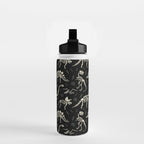 Dinosaur Fossils on Black Water Bottle Gallery Image 2