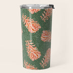 Dancing Pinecones in Sage Green & Red Travel Mug Gallery Image 2