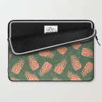 Dancing Pinecones in Sage Green & Red Laptop Sleeve Gallery Image 2