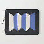 Geometric Vase - White Blue on Dark Laptop Sleeve Gallery Image 1