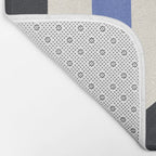Geometric Vase - White Blue on Dark Bath Mat Gallery Image 2