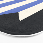 Geometric Vase - White Blue on Dark Bath Mat Gallery Image 3