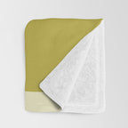 Mid Century Modern Decoration 663 Olive Green and Beige Throw Blanket Gallery Image 3