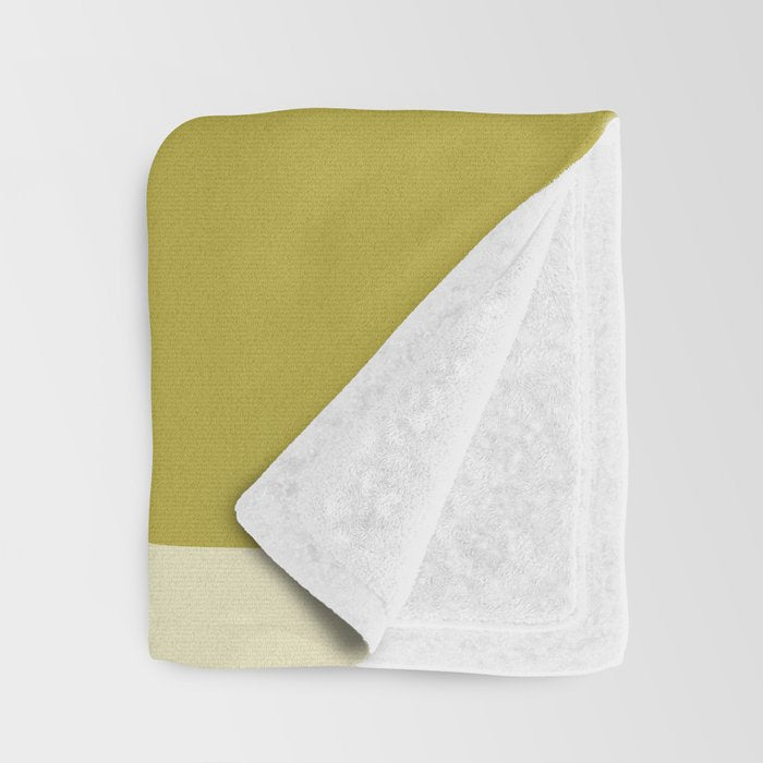 Mid Century Modern Decoration 663 Olive Green and Beige Throw Blanket Gallery Image 3