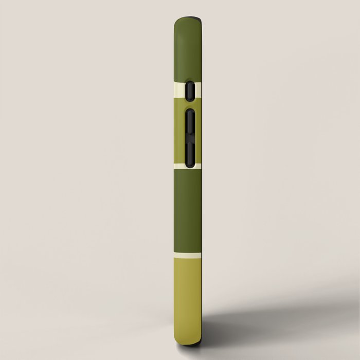 Mid Century Modern Decoration 663 Olive Green and Beige iPhone Case Gallery Image 2