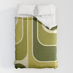Mid Century Modern Decoration 663 Olive Green and Beige Comforter Gallery Image 6
