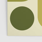 Mid Century Modern Decoration 663 Olive Green and Beige Poster Gallery Image 3