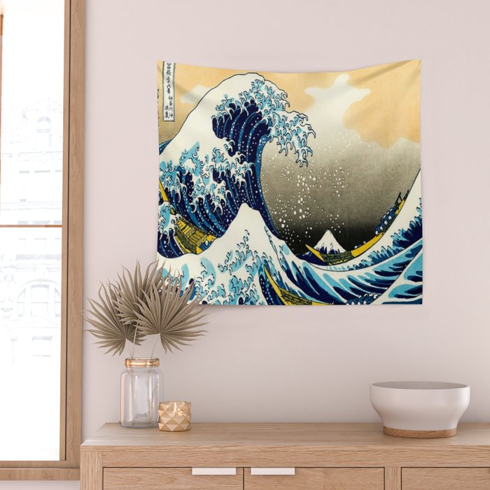 The Great Wave Off Kanagawa,No.3, Wall Tapestry Gallery Image 2
