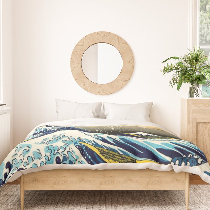 The Great Wave Off Kanagawa,No.3, Duvet Cover Gallery Image 3