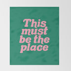 This Must Be The Place - Green Pink Throw Blanket Gallery Image 2