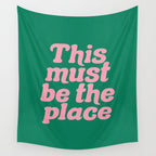 This Must Be The Place - Green Pink Wall Tapestry Gallery Image 4