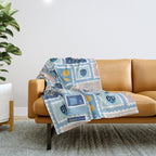 Hanukkah Stamps Throw Blanket Gallery Image 1