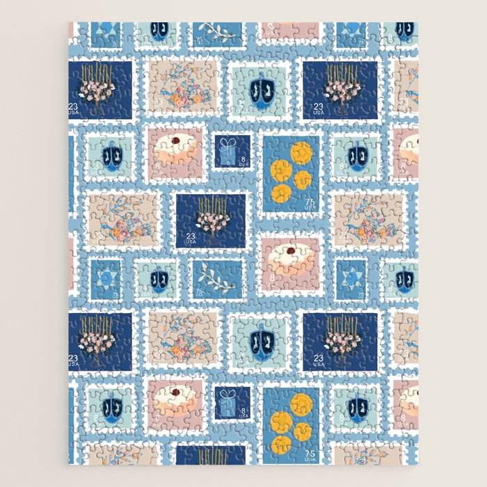 Hanukkah Stamps Jigsaw Puzzle Gallery Image 1