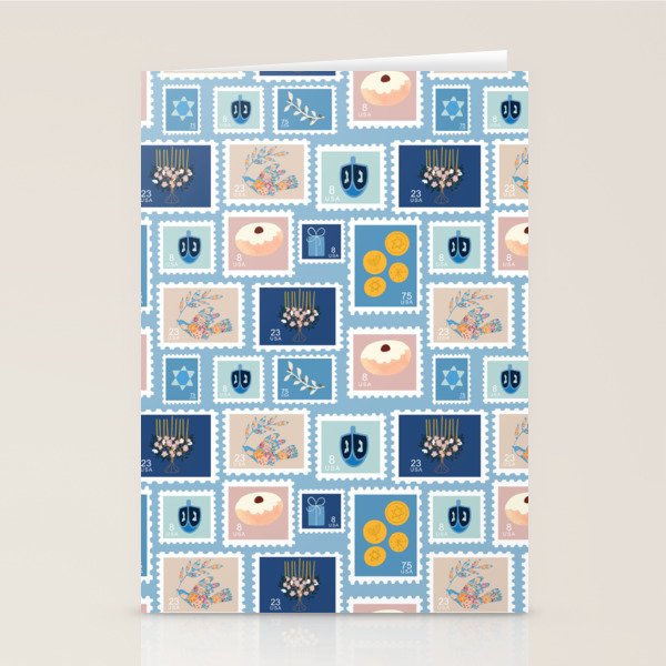 Hanukkah Stamps Stationery Card Gallery Image 2