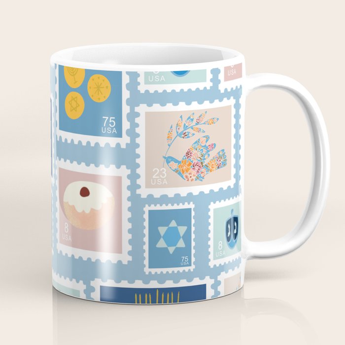 Hanukkah Stamps Coffee Mug Gallery Image 1