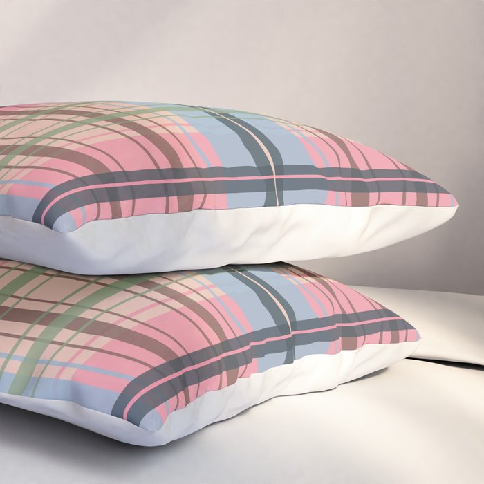 Pastel Tartan Delight Pillow Sham Gallery Image 3