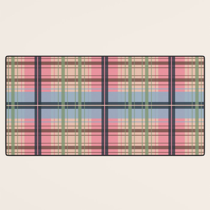 Pastel Tartan Delight Desk Mat Gallery Image 3
