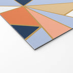 Festive, Geometric Art, Orange, Navy, Blue, Gold, Abstract Art Welcome Mat Gallery Image 2