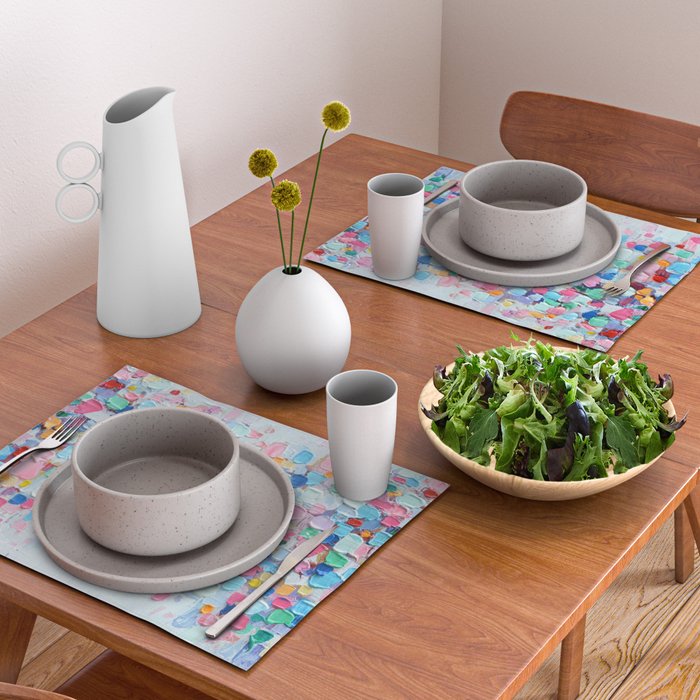 Rainbow Confetti Placemat Gallery Image 2