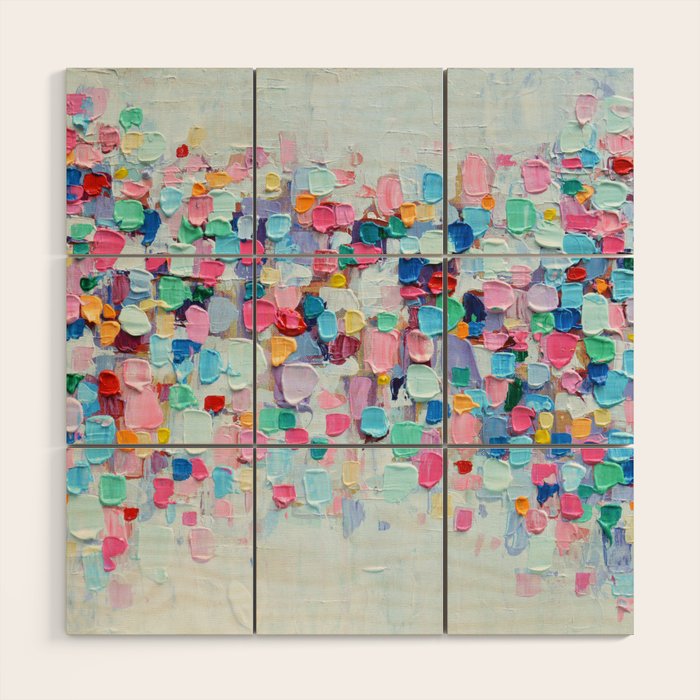 Rainbow Confetti Wood Wall Art Gallery Image 1