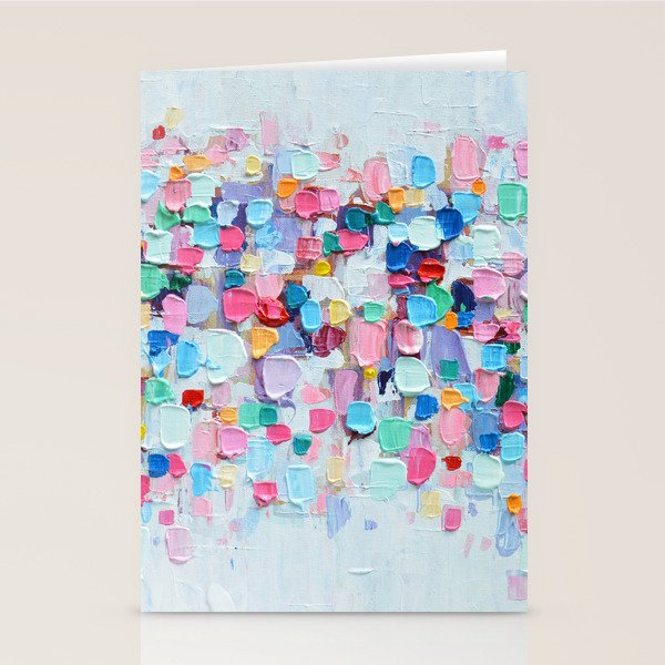 Rainbow Confetti Stationery Card Gallery Image 2
