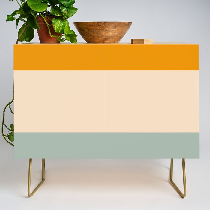 Heracles - Minimal Summer Retro Stripes Credenza Gallery Image 1