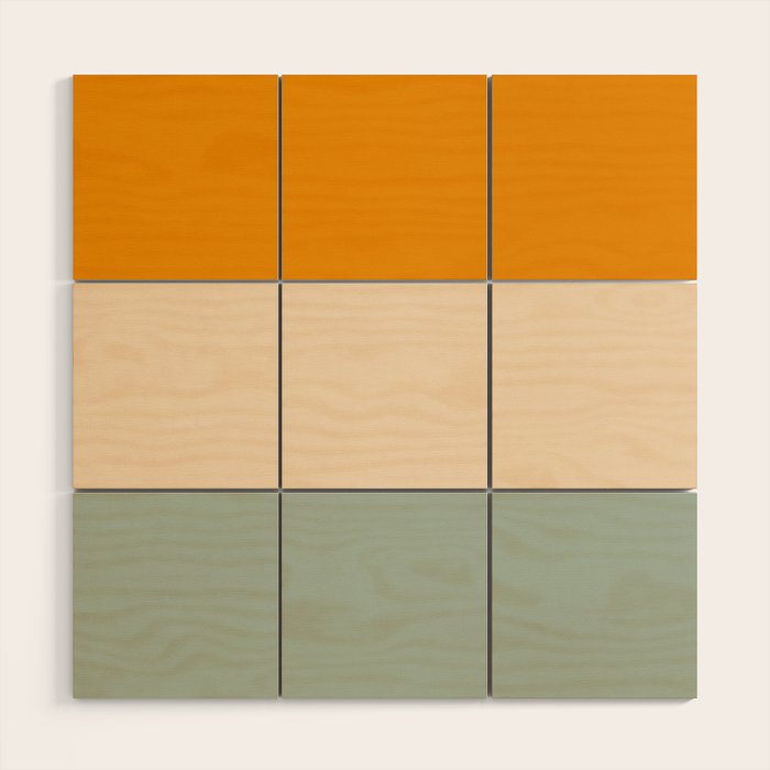 Heracles - Minimal Summer Retro Stripes Wood Wall Art Gallery Image 1