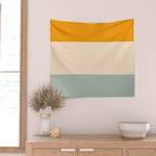 Heracles - Minimal Summer Retro Stripes Wall Tapestry Gallery Image 2