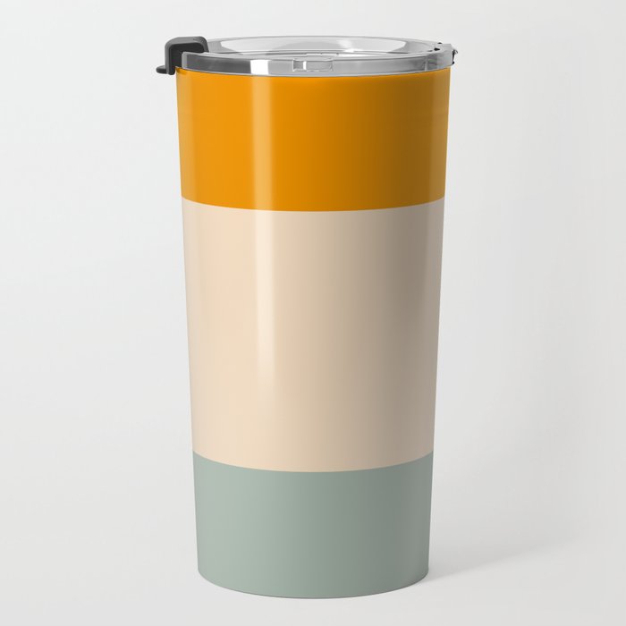 Heracles - Minimal Summer Retro Stripes Travel Mug Gallery Image 3