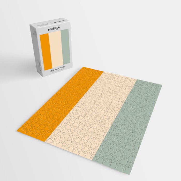 Heracles - Minimal Summer Retro Stripes Jigsaw Puzzle Gallery Image 2
