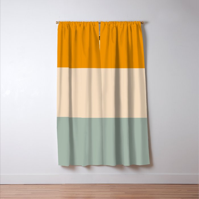 Heracles - Minimal Summer Retro Stripes Window Curtain Gallery Image 3