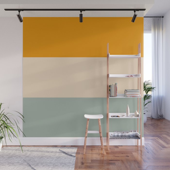 Heracles - Minimal Summer Retro Stripes Wall Mural Gallery Image 1