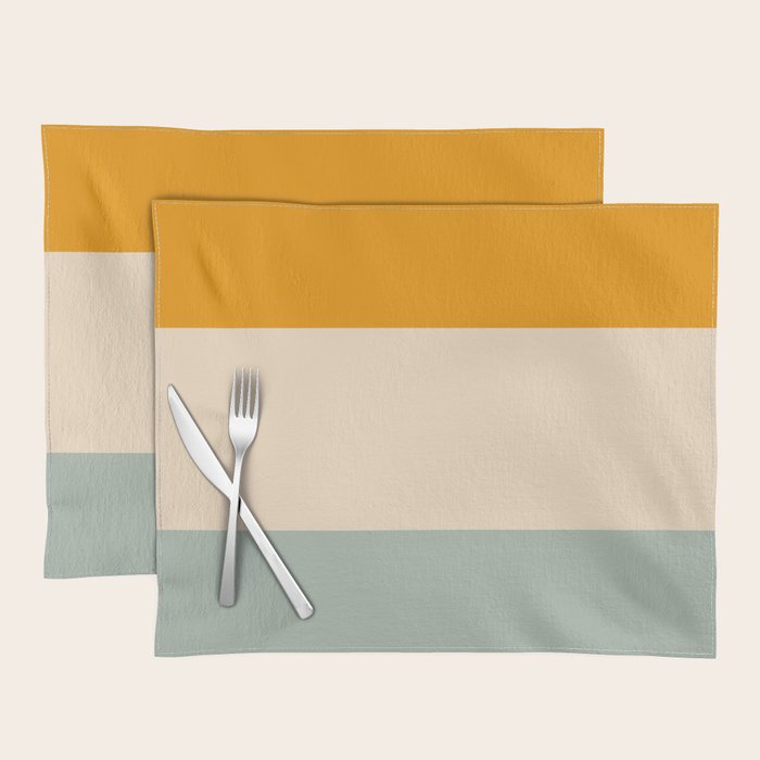 Heracles - Minimal Summer Retro Stripes Placemat Gallery Image 1