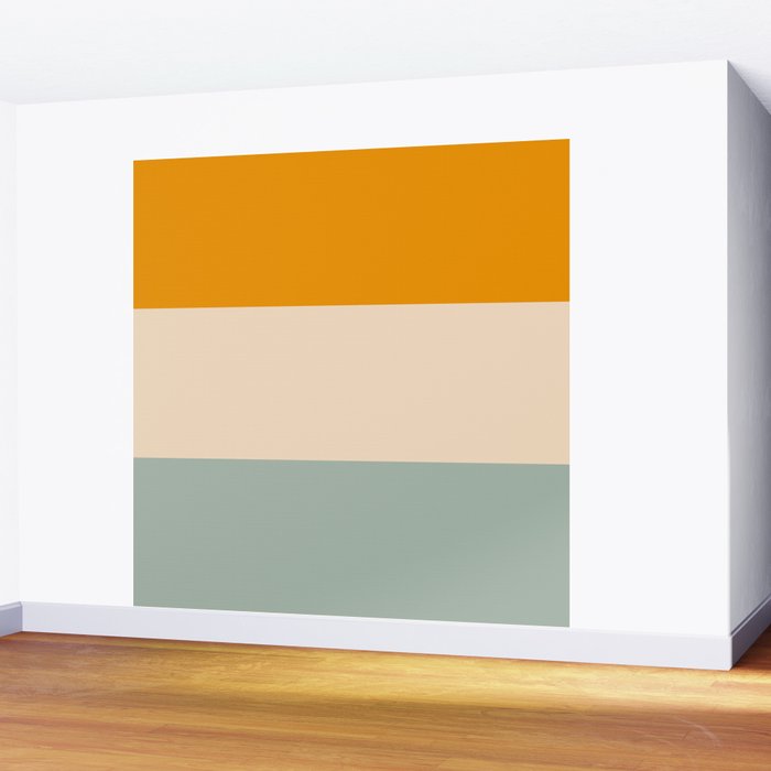 Heracles - Minimal Summer Retro Stripes Wall Mural Gallery Image 2